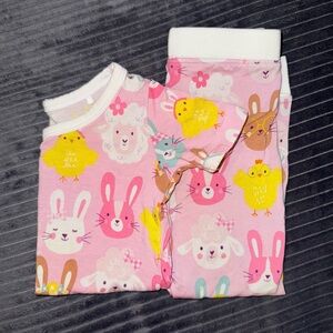 Little Sleepies 12-18 Pastel Peeps Pink Bamboo Long Sleeve + Pants, Easter